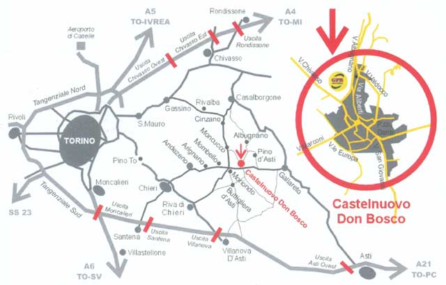 Se hai bisogno di altro aiuto per poterci raggiungere   vai ai link di indicazione  cliccando  sulla cartina. Così potrai sapere come raggiungerci da: Torino - Asti - autostrada Torino-Piacenza A21 - autostrada Torino-Milano A4 - per chi si trova a Castelnuovo                                                                                                                                                        Clicca sull'immagine per chiudere  la finestra